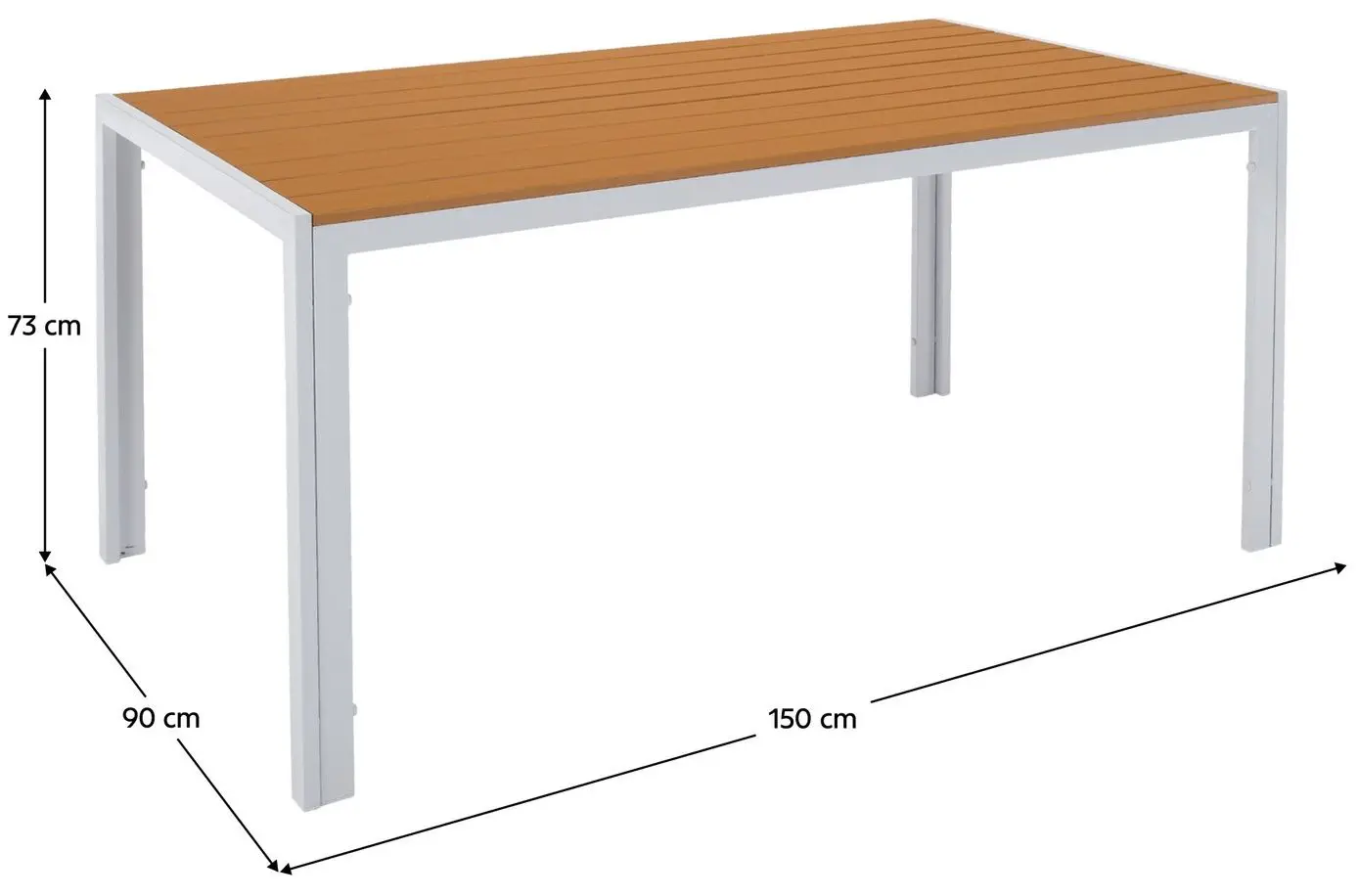 Стол Tempo Kondela Bonto 73x150 (White/Oak)