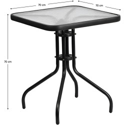 Masa Tempo Kondela Freny (Black/Transparent) Thumb