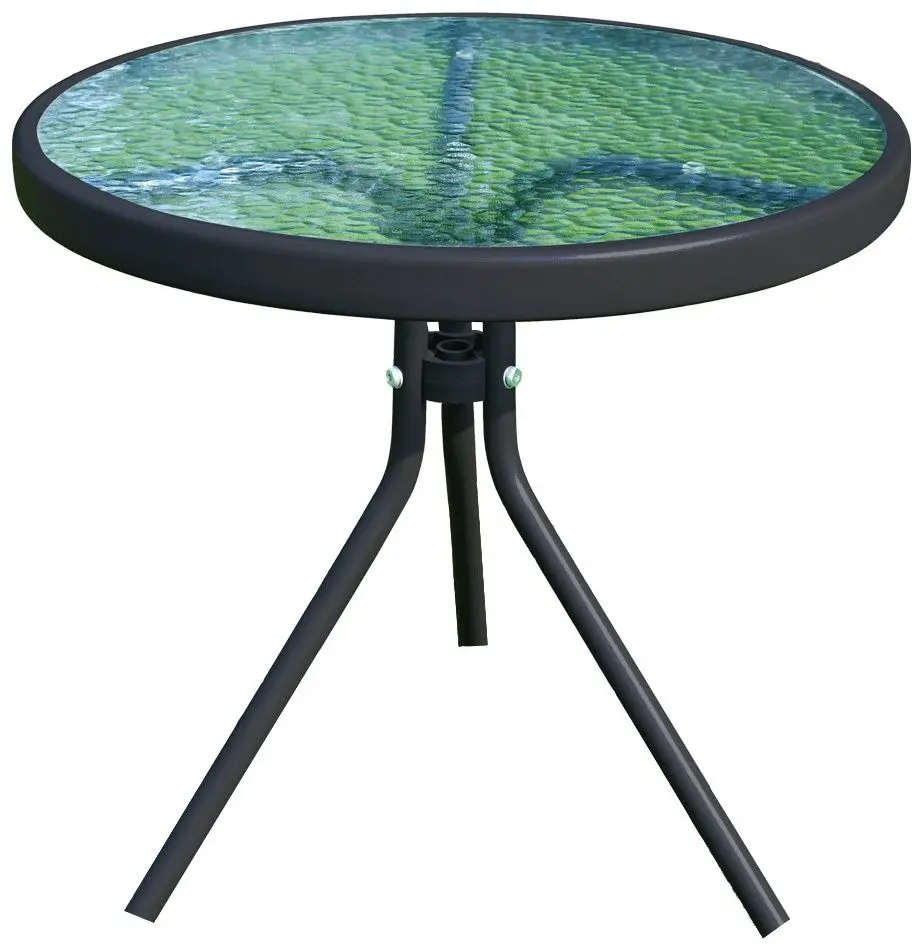 Masa Tempo Kondela Habir 46x50 (Black/Transparent)