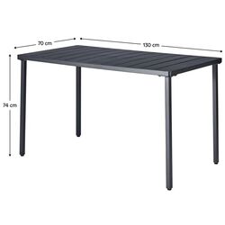 Masa Tempo Kondela Salton 74x130 (Black) Thumb