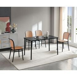 Masa Tempo Kondela Salton 74x130 (Black) Thumb