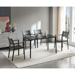 Masa Tempo Kondela Salton 74x130 (Black) Thumb