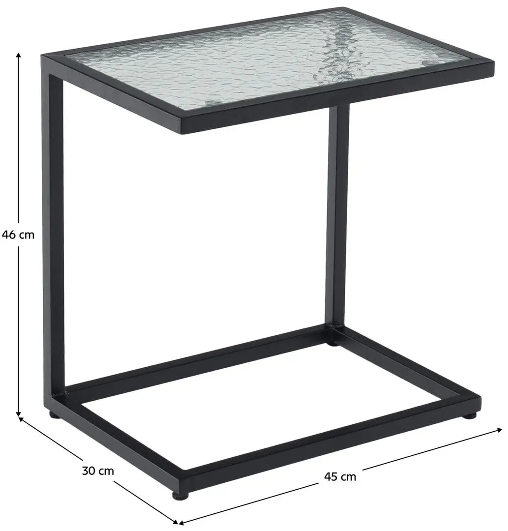 Masa Tempo Kondela Selko (Black/Transparent)