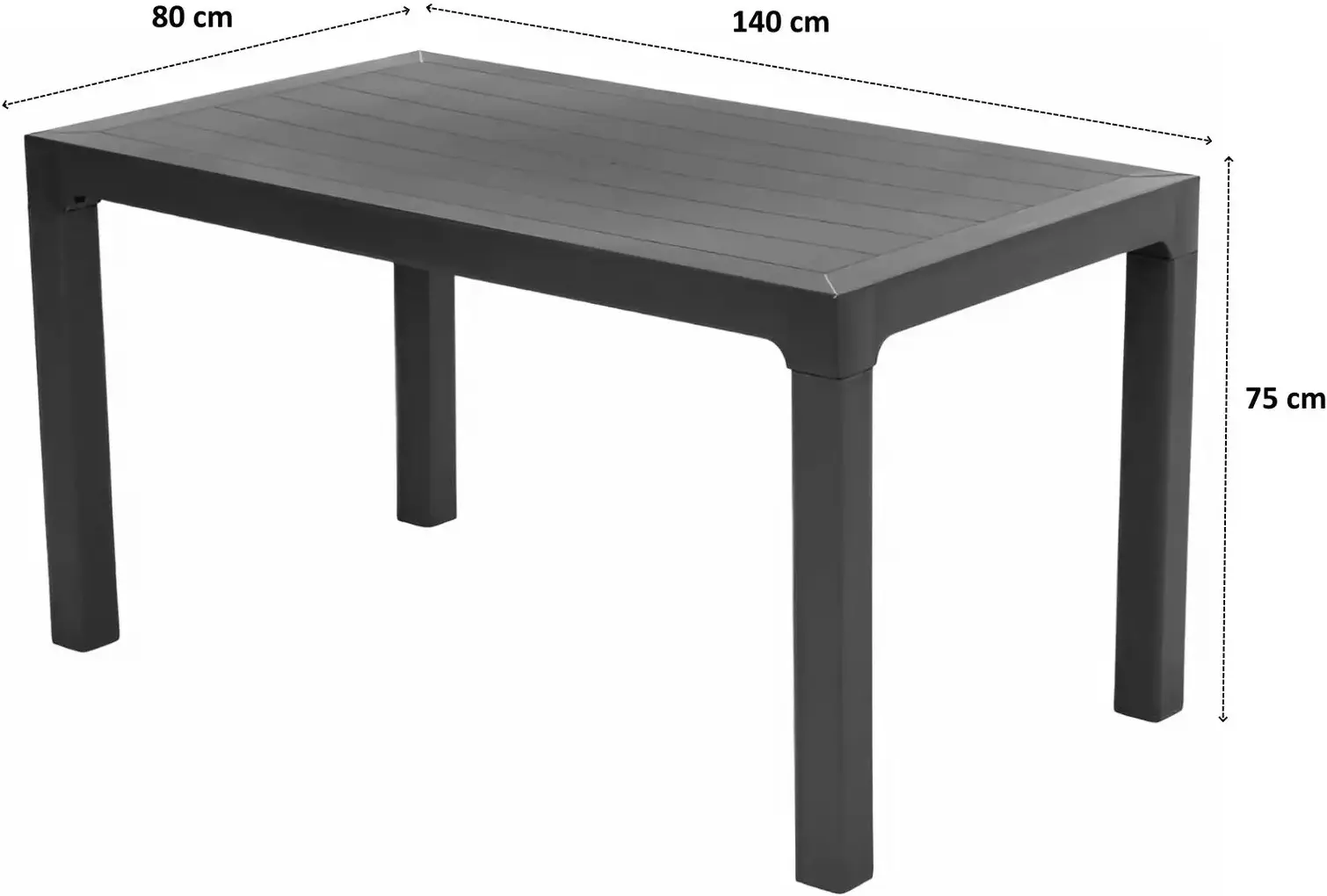 Стол Arizona 80x140 (Anthracite)