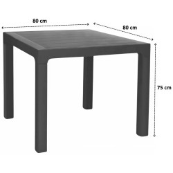 Стол Arizona 80x80 (Anthracite) Thumb