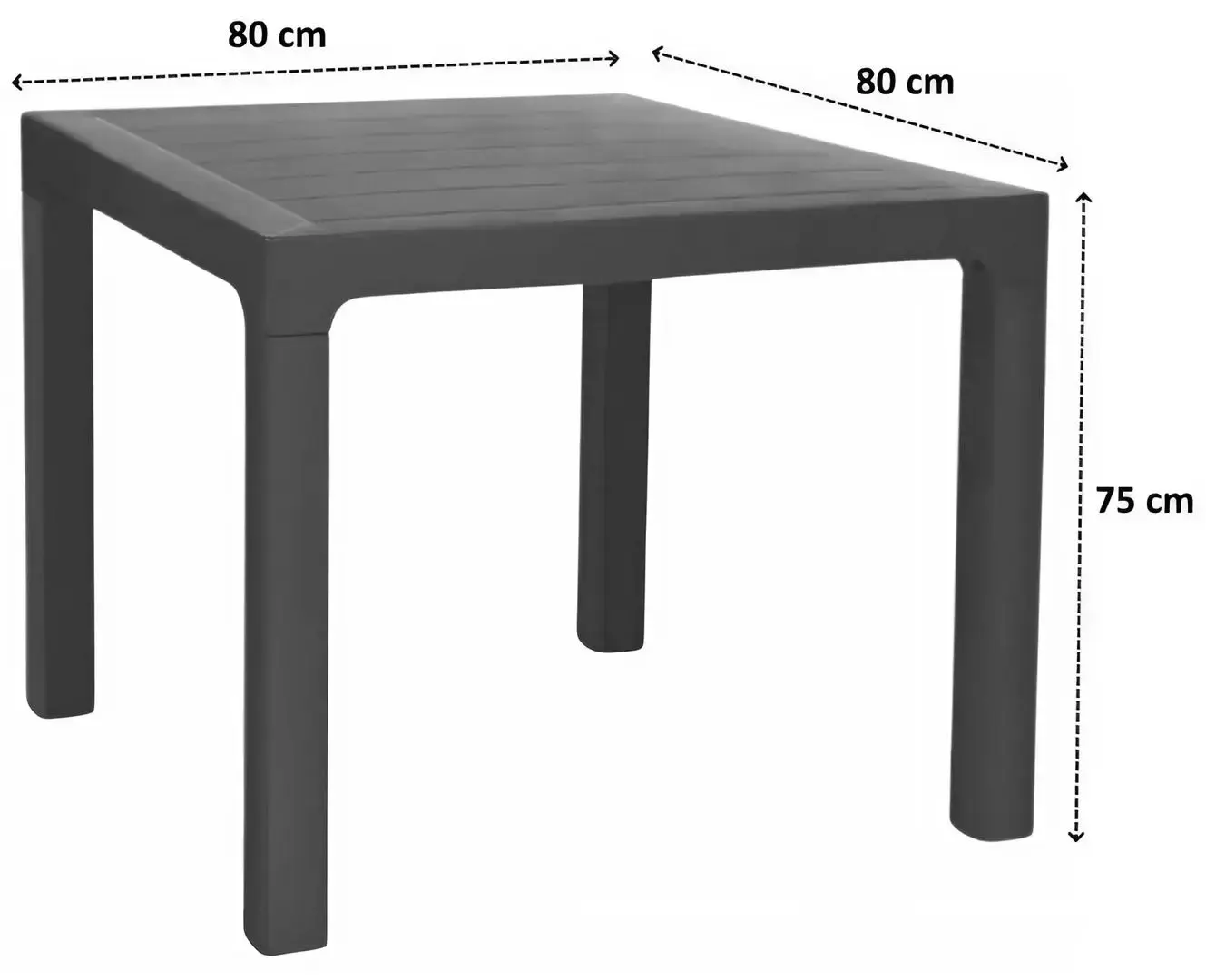 Стол Arizona 80x80 (Anthracite)