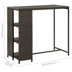 Барный стол VidaXL 313475 (Brown) Thumb