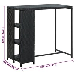 Барный стол VidaXL 313476 (Black) Thumb