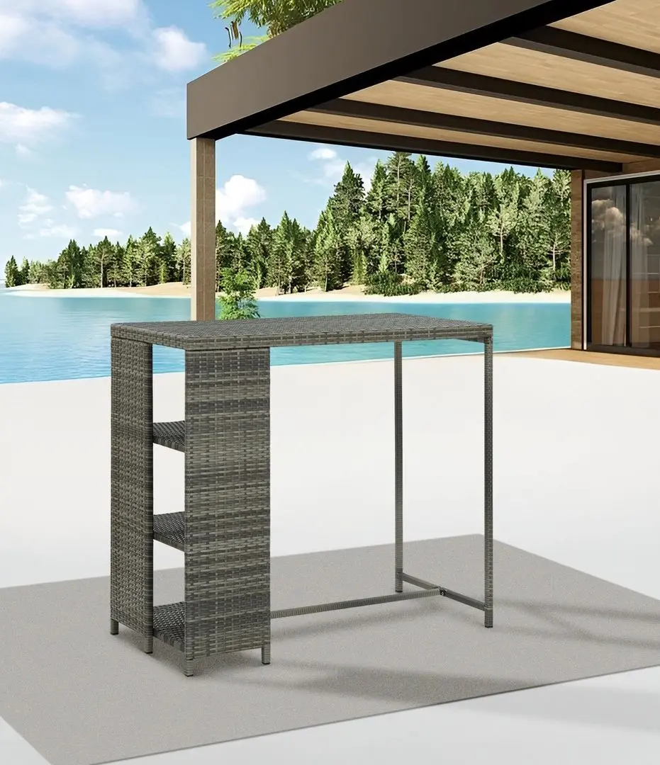 Masa de bar VidaXL 313477 (Grey)