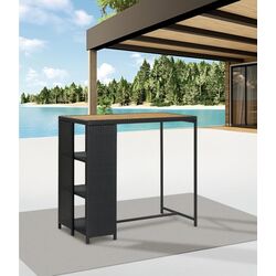 Барный стол VidaXL 313478 (Black/Acacia)