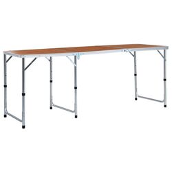 Складной стол VidaXL 48174 (Brown/Silver) Thumb