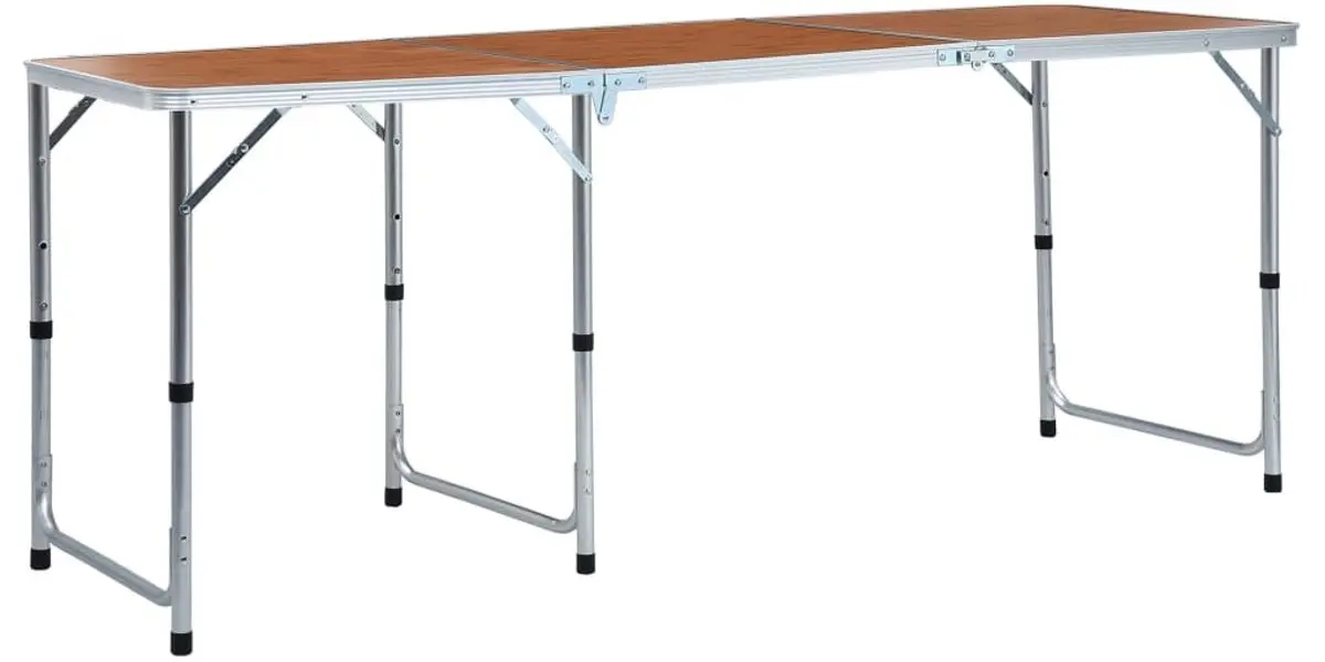 Складной стол VidaXL 48174 (Brown/Silver) - 2