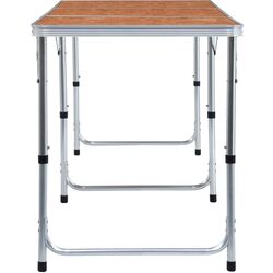 Складной стол VidaXL 48174 (Brown/Silver) Thumb