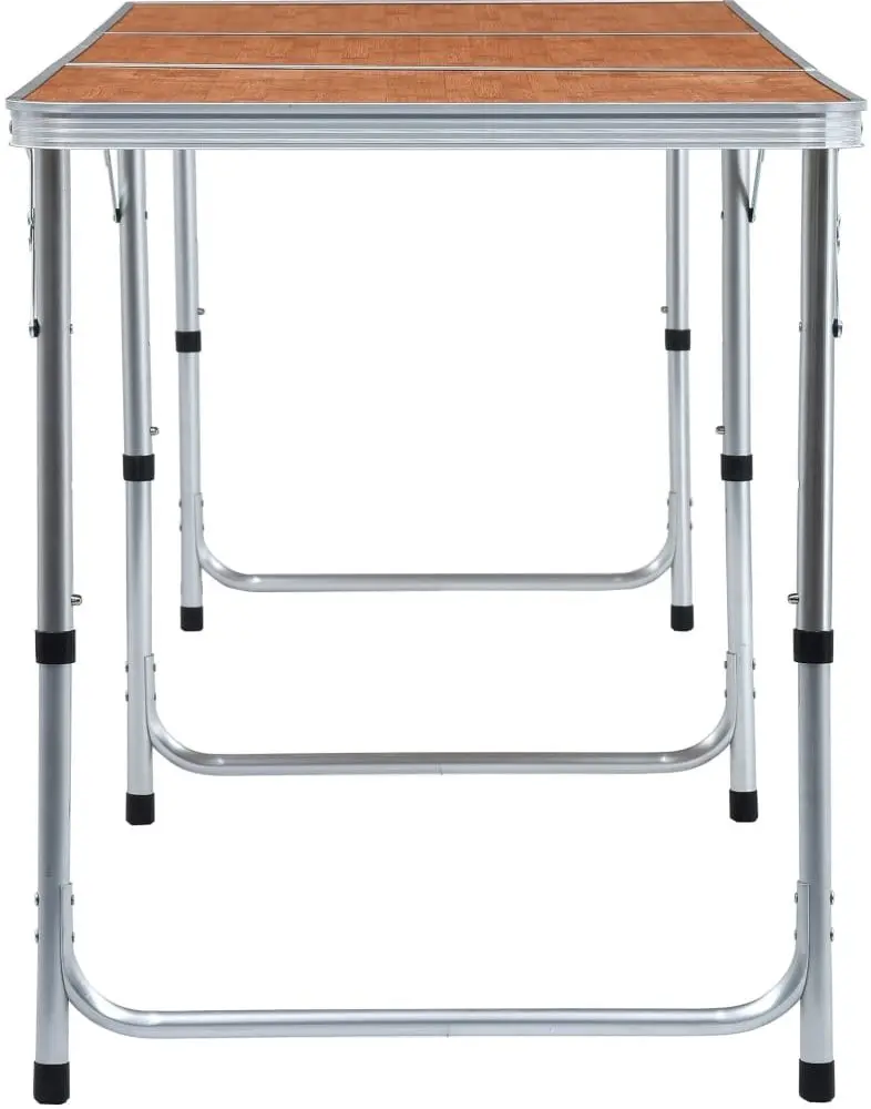 Складной стол VidaXL 48174 (Brown/Silver) - 4