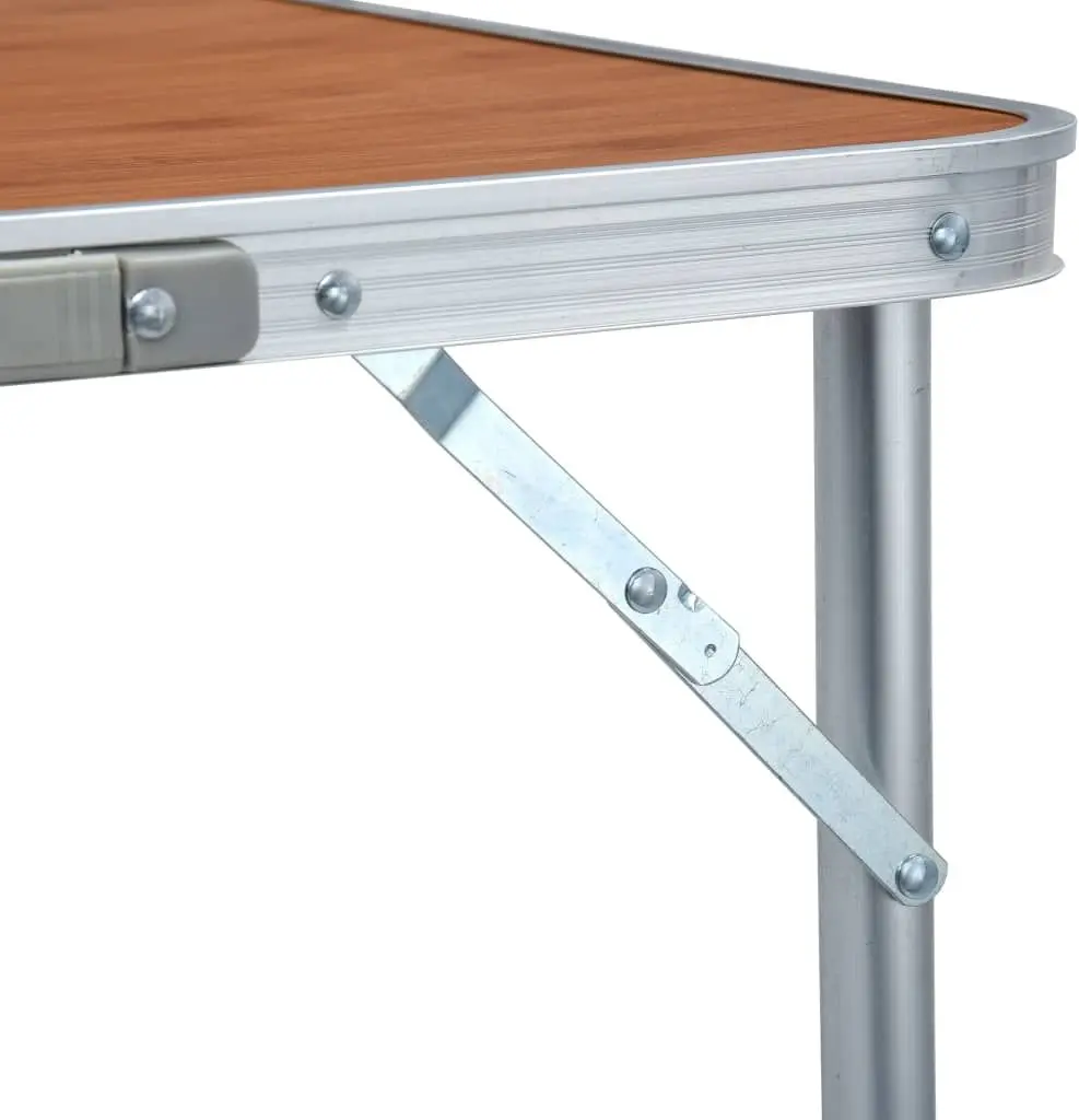 Складной стол VidaXL 48174 (Brown/Silver) - 7