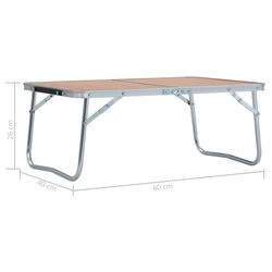 Складной стол VidaXL 48186 (Brown/Silver) Thumb