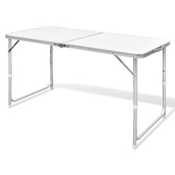 Masa pliabila VidaXL 41325 (White) Thumb