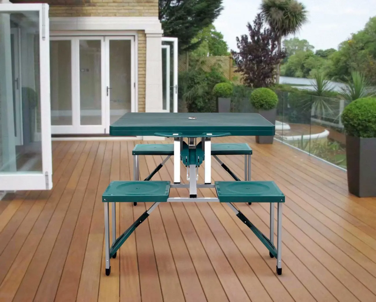 Стол складной VidaXL 41456 (Green/Silver)