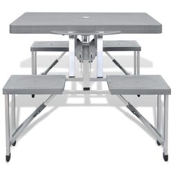 Стол складной VidaXL 41457 (Grey/Silver) Thumb