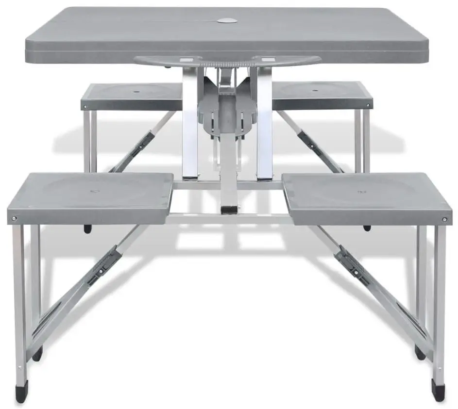 Стол складной VidaXL 41457 (Grey/Silver) - 3