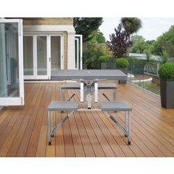 Стол складной VidaXL 41457 (Grey/Silver)