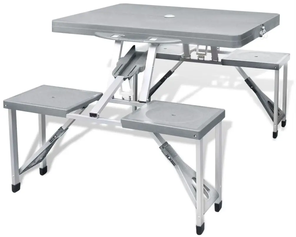 Стол складной VidaXL 41457 (Grey/Silver) - 2