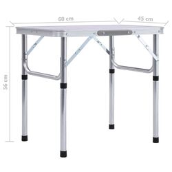 Masa pliabila VidaXL 48178 (White) Thumb
