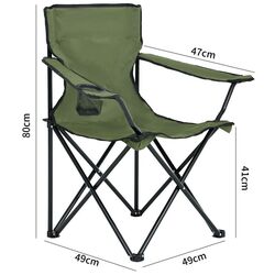 Scaun pliabil Akord Anter (Black/Green) Thumb