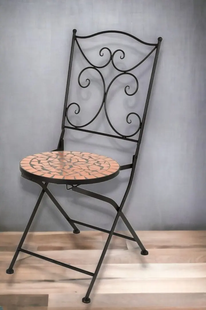Садовый стул Progarden Bistro Mozaic (Black/Terracotta)