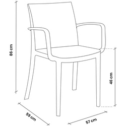 Scaun de gradina Bica Indiana 9093.4 (Graphite) Thumb