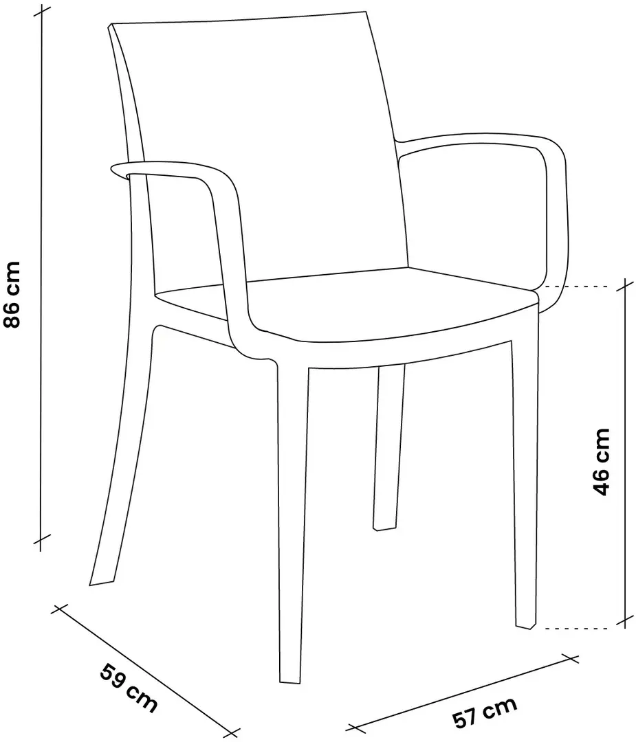 Scaun de gradina Bica Indiana 9093.4 (Graphite)