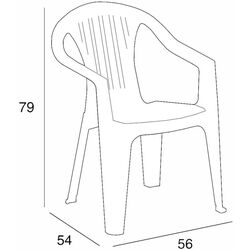 Scaun de gradina Bica Ratak (White) Thumb