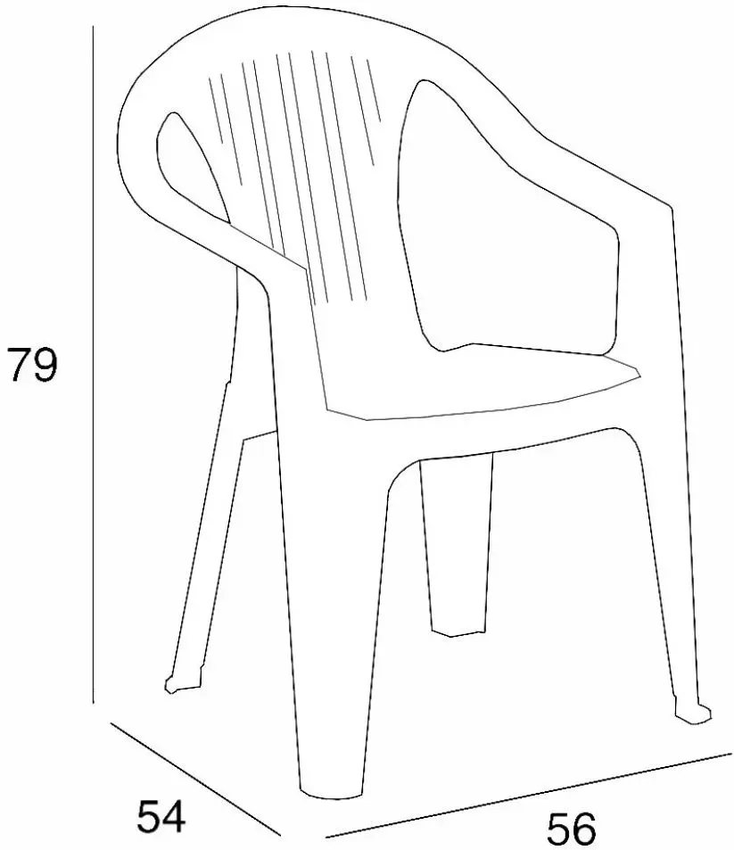 Scaun de gradina Bica Ratak (White)