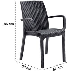 Scaun de gradina Bica Verona Armchair (Graphite) Thumb