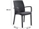 Scaun de gradina Bica Verona Armchair (Graphite)