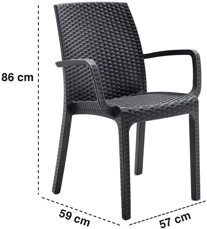 Scaun de gradina Bica Verona Armchair (Graphite)