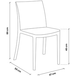Scaun de gradina Bica Virginia 9095.4 (Graphite) Thumb