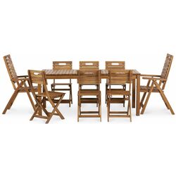 Scaun pliant Blooma Denia 76.5x107x86 (Acacia) Thumb