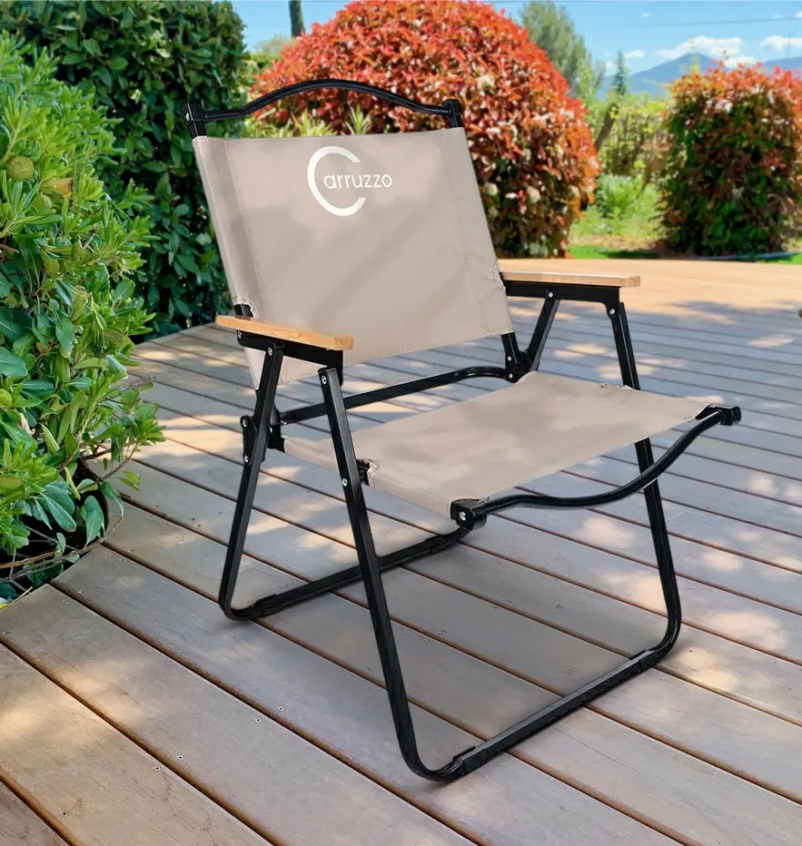 Складной стул Carruzzo Delux L66E2 (Beige/Black)