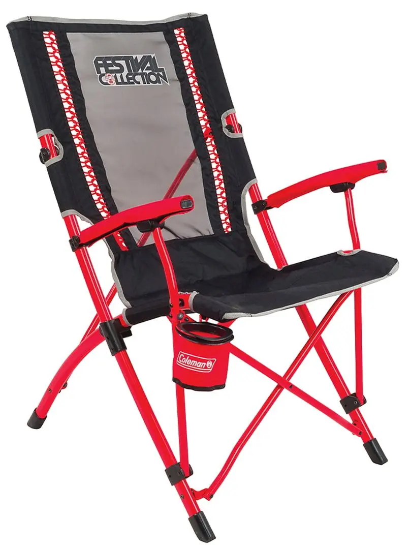 Scaun pliabil Coleman Bungee Festival (Black/Red)