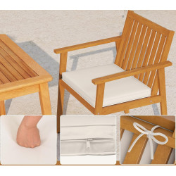 Set scaune de gradina Costway HW74386TK-2 (Natural/White) Thumb