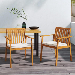 Set scaune de gradina Costway HW74386TK-2 (Natural/White) Thumb