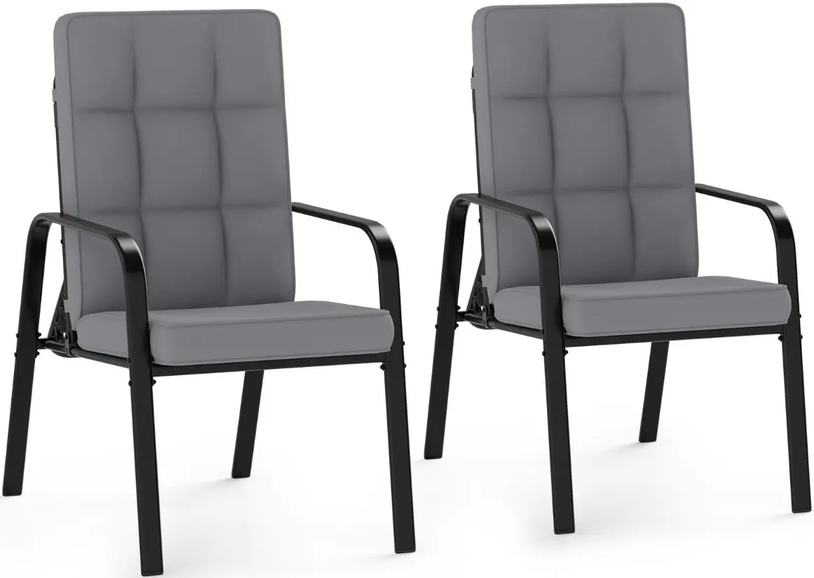 Set scaune de gradina Costway NP12944GR-2 (Gray) - 2