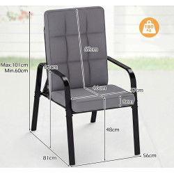 Set scaune de gradina Costway NP12944GR-2 (Gray) Thumb