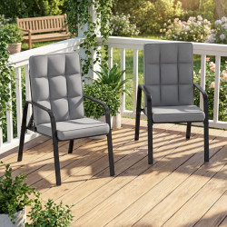 Set scaune de gradina Costway NP12944GR-2 (Gray)