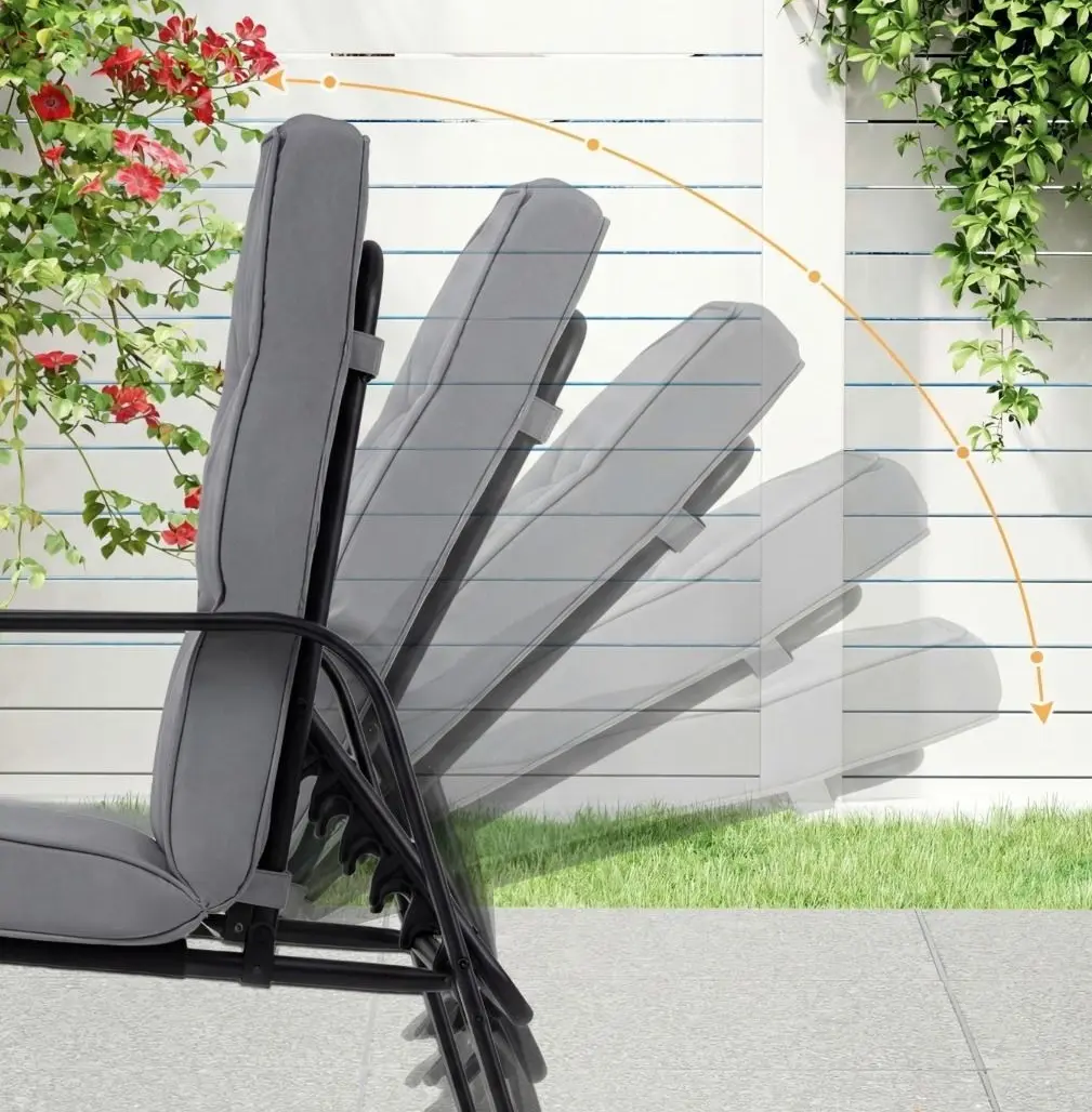 Set scaune de gradina Costway NP12944GR-2 (Gray) - 4