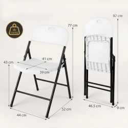 Set scaune pliabile Costway JV14598WH-4 (White) Thumb