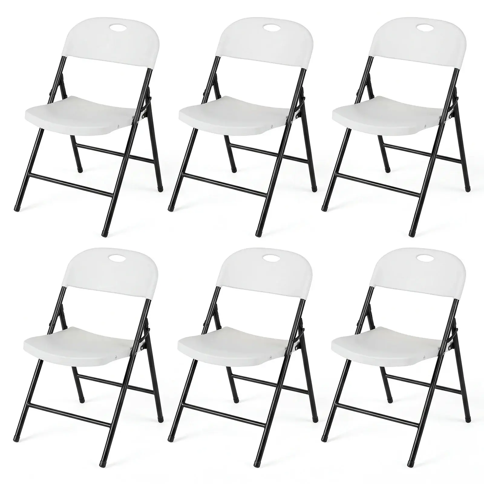 Set scaune pliabile Costway JV14598WH-6 (White) - 2