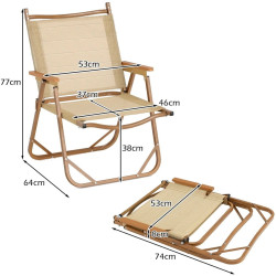 Set scaune pliabile Costway NP12051BE-2 (Beige) Thumb