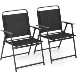 Комплект складных стульев Costway NP12282DK-2 (Black) Thumb